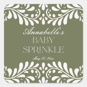 Sticker Carré Carrelage Talavera Vert Espagnol Fiesta Bébé Parse