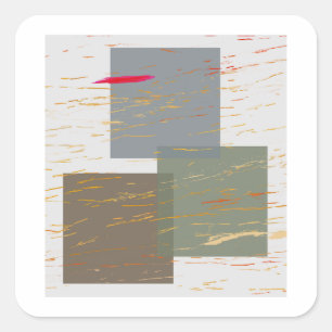 Sticker Carré Carrés en flux