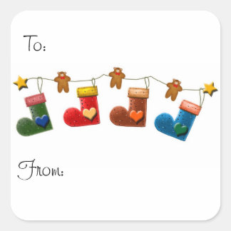 Sticker Carré Carroll de Noël