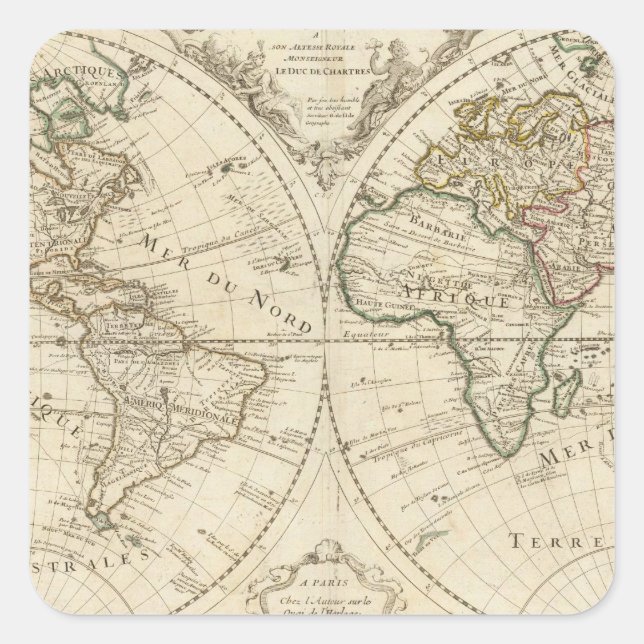 Sticker Carré Carte 2 (Devant)