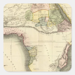 Sticker Carré Carte Afrique