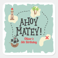 Carte au trésor pirate d'anniversaire