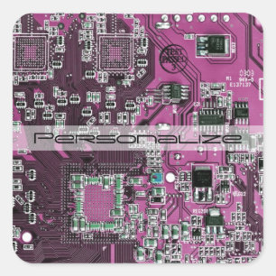 Sticker Carré Carte circuit imprimé circuit imprimé circuit viol