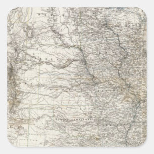 Sticker Carré Carte composite des États-Unis d'Amérique