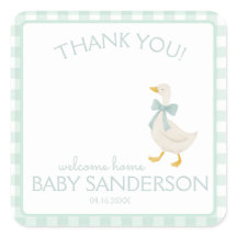 Carte de Baby Shower Preppy Goose