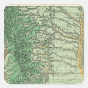 Sticker Carré Carte de classification des terres du sud-ouest du