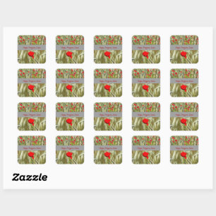 Sticker Carré Carte de condoléances Espoir Prières Amour avec co