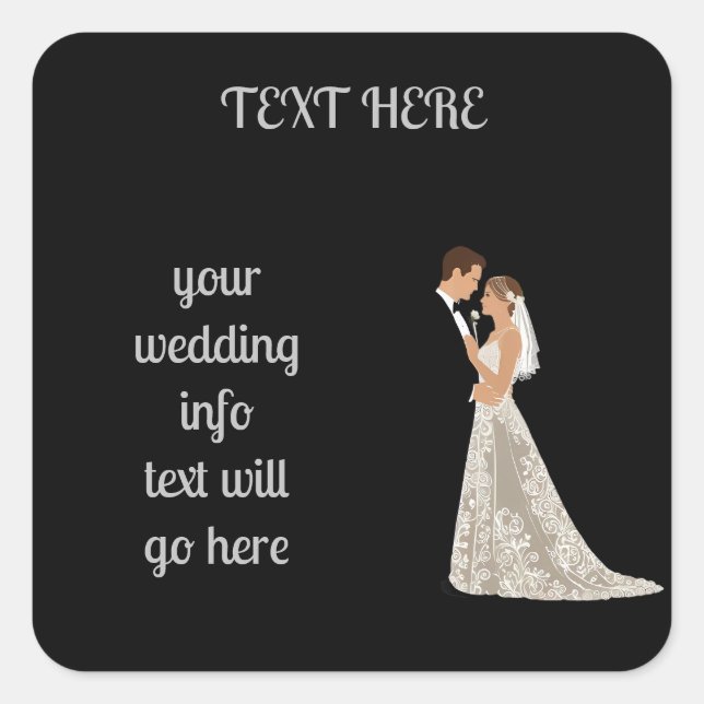 Sticker Carré Carte de date de sauvegarde plate (Devant)