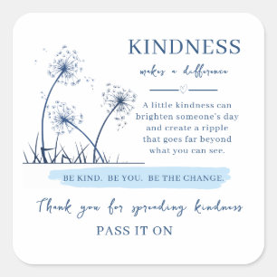 Sticker Carré Carte de gentillesse – Rappel inspirant pour être