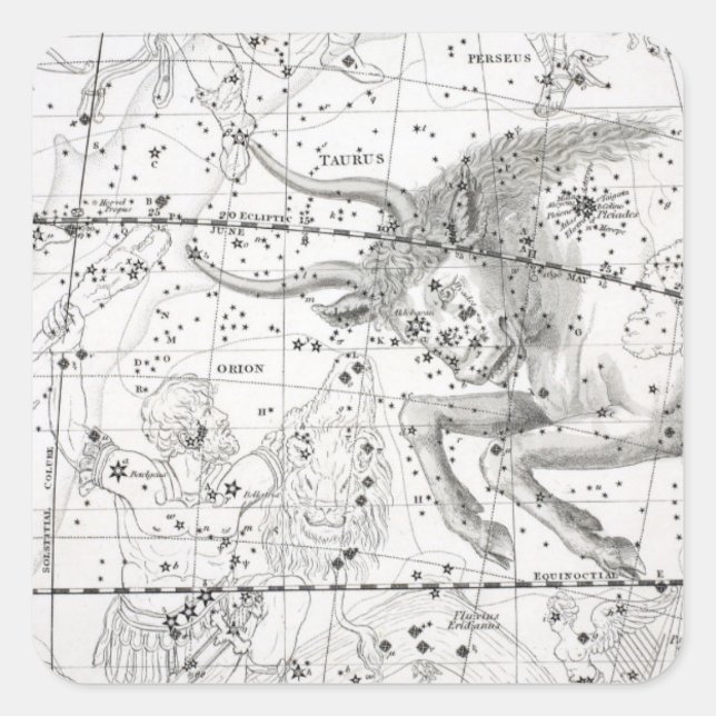 Sticker Carré Carte de la plaque Constellations XIV (Devant)