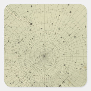 Sticker Carré Carte de la région polaire sud