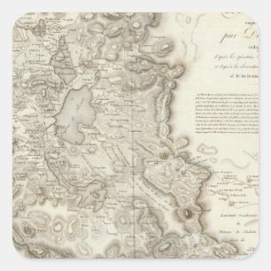 Sticker Carré Carte de la ville de Mexico