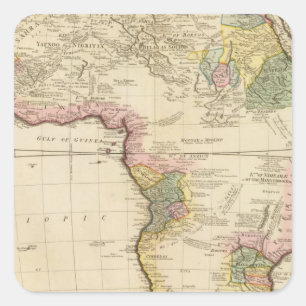 Sticker Carré Carte de l'Afrique