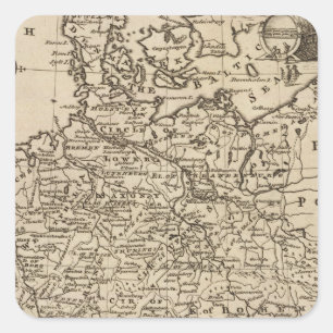 Sticker Carré Carte de l'Allemagne