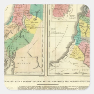 Sticker Carré Carte de l'Atlas du Canada - Israël