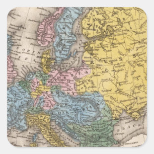 Sticker Carré Carte de l'Europe 4