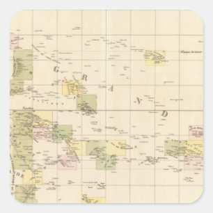 Sticker Carré Carte de l'Océanie