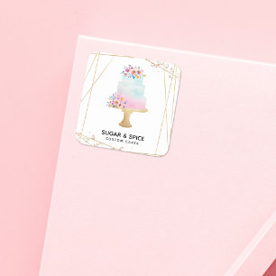 Sticker Carré Carte de visite de boulangerie sur mesure