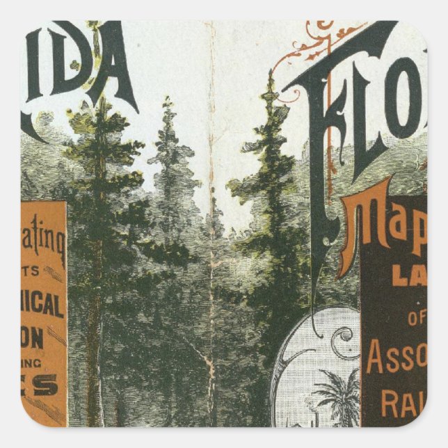 Sticker Carré Carte des cantons, Floride (Devant)