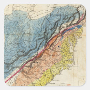 Sticker Carré Carte des Etats-Unis d'Amérique 3