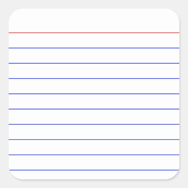 Sticker Carré Carte d'index (Devant)