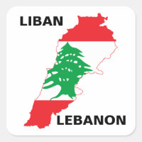 Carte du drapeau du Liban