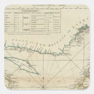 Sticker Carré Carte Du Golfe Du Saint-Laurent