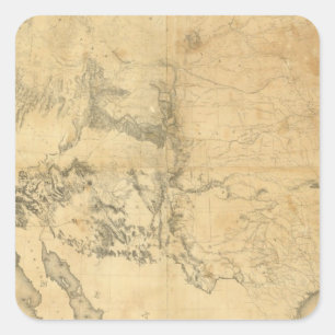 Sticker Carré Carte du territoire des Etats-Unis