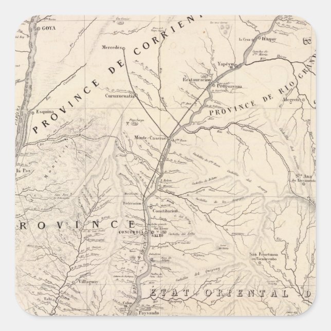 Sticker Carré Carte, Entre Rios, Père Noël Fe, bande son (Devant)