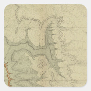 Sticker Carré Carte Géologique Du Sud