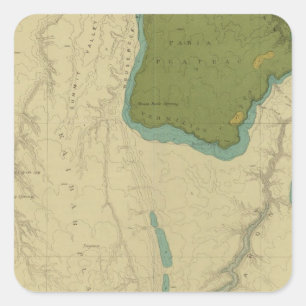 Sticker Carré Carte géologique montrant le Kanab