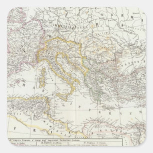 Sticker Carré Carte mondiale de l'hémisphère oriental