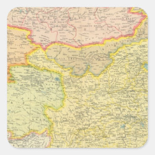 Sticker Carré Carte politique chinoise