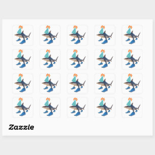 Sticker Carré Carte postale
