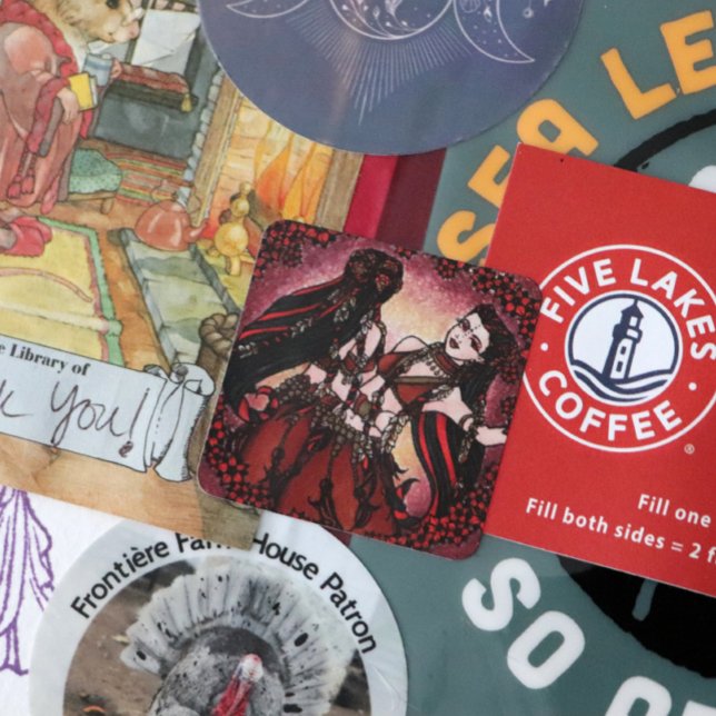 Sticker Carré Carte postale Gemini Bellydancer (Créateur téléchargé)