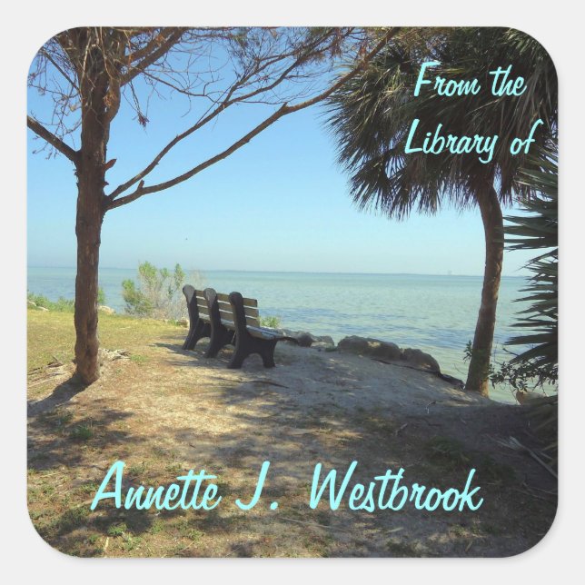 Sticker Carré Carte Riverview No 1 personnalisée (Devant)