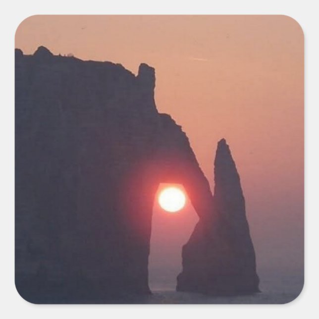 Sticker Carré Carte simple (Devant)