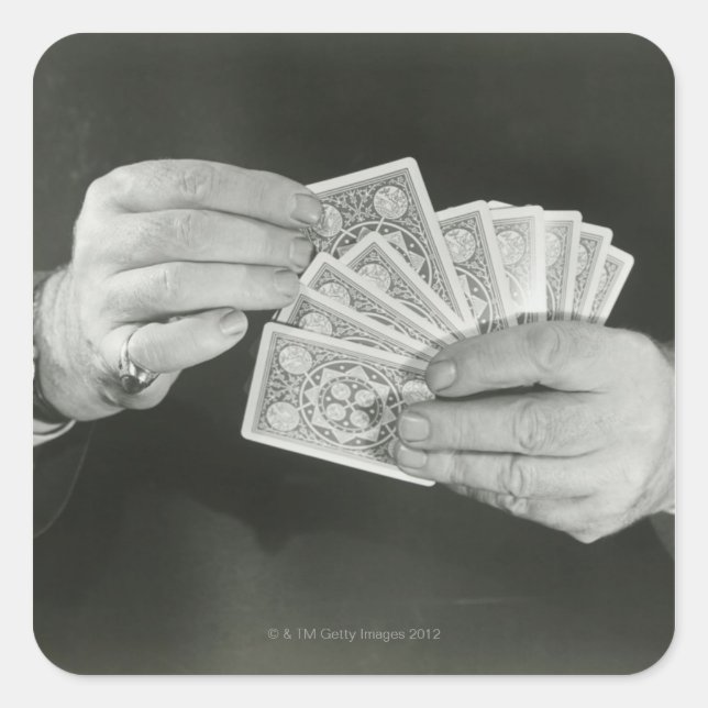 Sticker Carré Cartes de jeu (Devant)