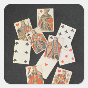 Sticker Carré Cartes de jeu