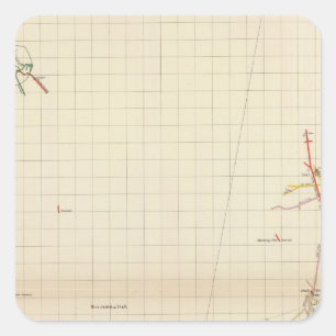 Sticker Carré Cartes de mine de Comstock numéro I