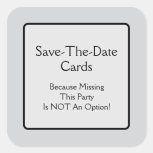 Sticker Carré cartes Save The Date