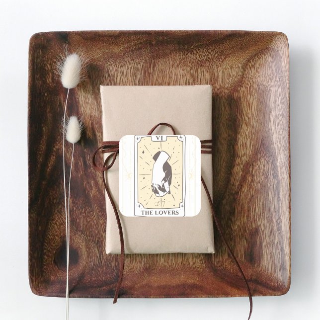 Sticker Carré Cartes Tarot | Fête de Fiançailles | Mariage | Neu (Créateur téléchargé)