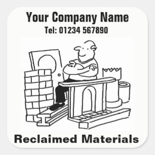 Sticker Carré Cartographie des matériaux récupérés