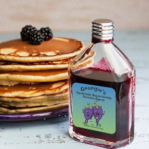 Sticker Carré Carton amusant pour Blackberry ou Boysenberry Pals