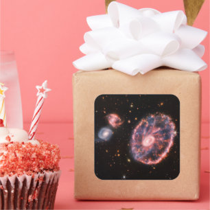 Sticker Carré Cartwheel Galaxy, James Webb Télescope Spatial