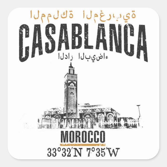 Sticker Carré Casablanca (Devant)