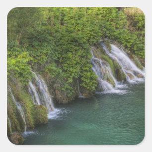 Sticker Carré Cascade, Parc national des lacs de Plitvice et