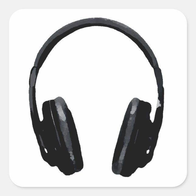 Sticker Carré Casque Pop Art (Devant)