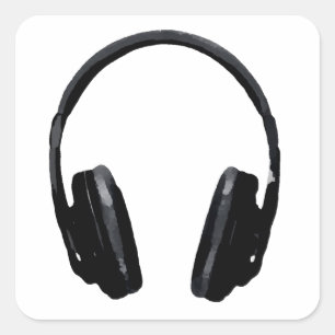 Sticker Carré Casque Pop Art