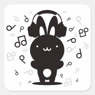 Sticker Carré Casque_Rabbit